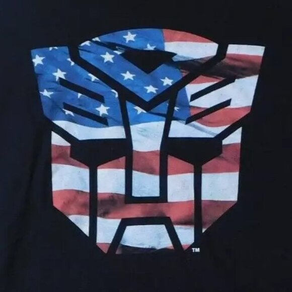New! Transformers Autobot American Flag T-Shirt Hasbro - Picture 2 of 2